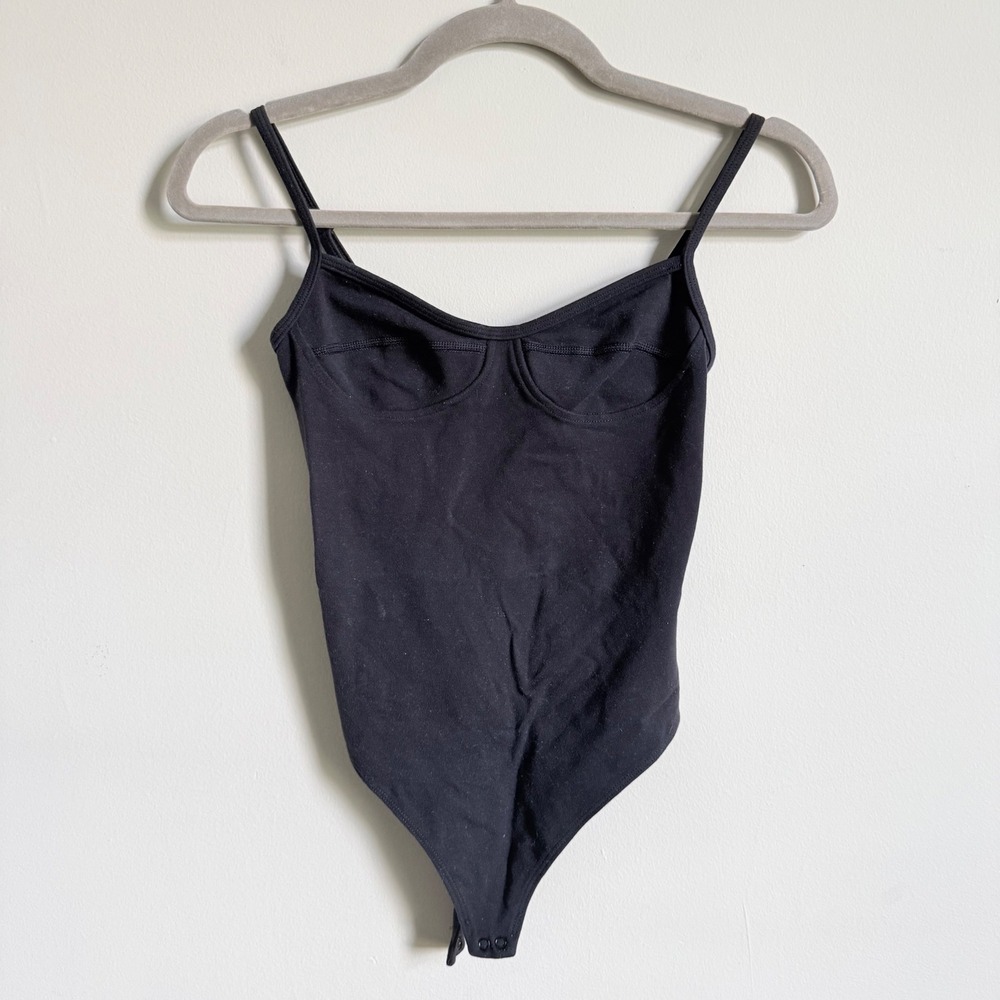 Wilfred Free Aritzia Black Bustier Bodice Bodysuit XS